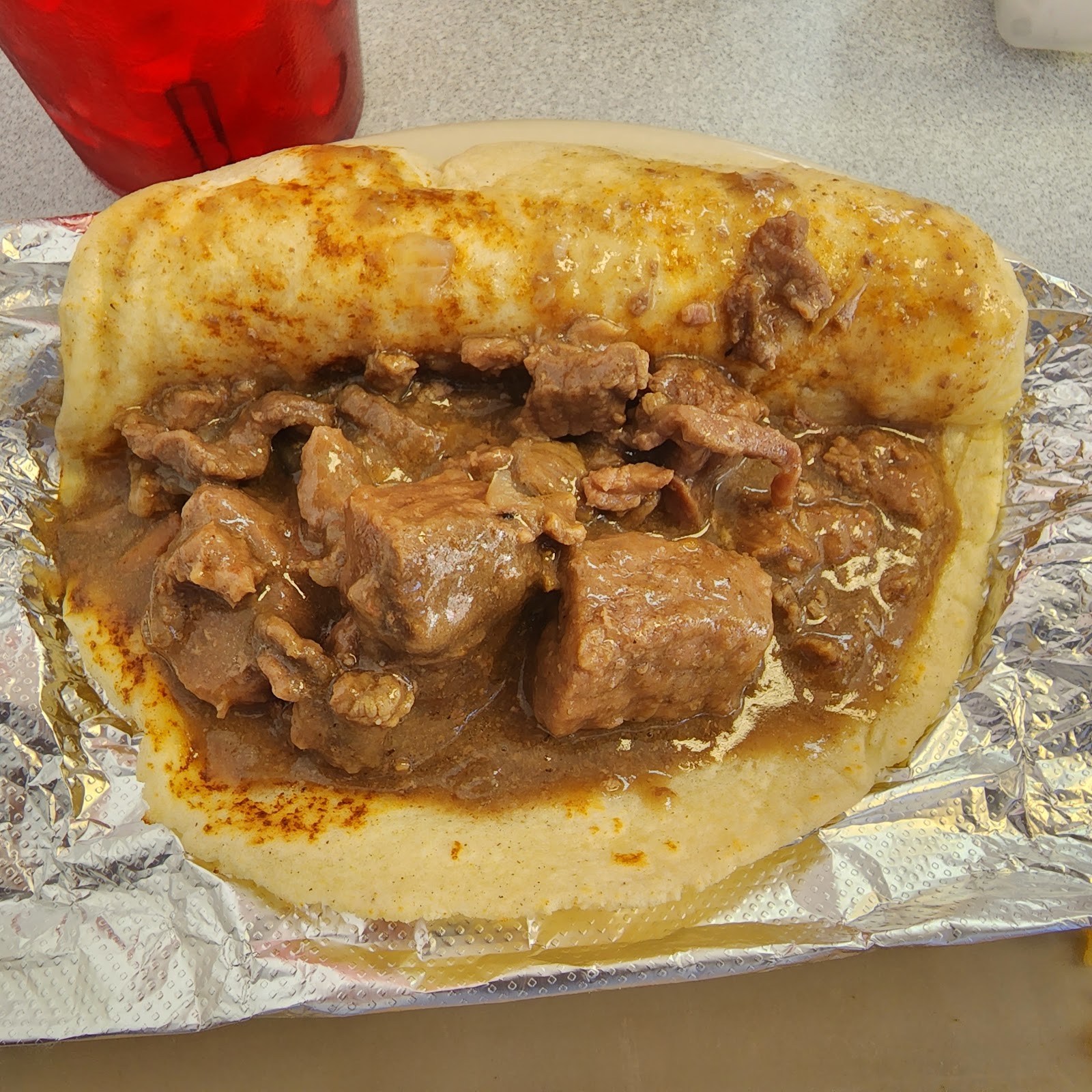 Plate of food served at Leah's Mexican Restaurant